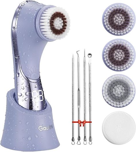 Amazon.com: Facial Cleansing Brush Face Scrubber Exfoliator Rechargeable IPX7 Waterproof Electric Spin Cleanser Device for Exfoliating, Massaging and Deep Cleansing Removing Blackhead, Face Massaging : Beauty & Personal Care Face Washer Brush, Best Electric Shower Scrub Brush, Ultrasonic Skin Scrubber, Best Facial Cleansing Brush, Electric Face Cleansing Brush, Personal Care Routine, Face Brush Cleansing, Face Scrubber, Facial Cleansing Brush