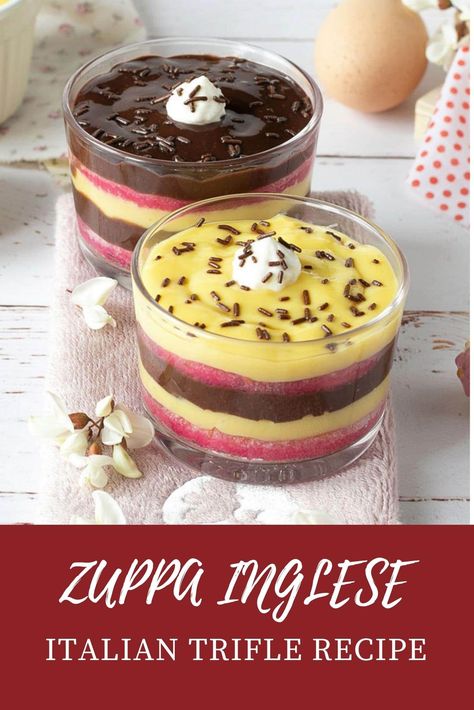 Italian Trifle Desserts, Italian Trifle, Traditional Italian Desserts, Authentic Italian Desserts, Mediterranean Desserts, Authentic Italian Recipes, Italian Desserts Traditional, Whipped Cream Desserts, Baking Lessons