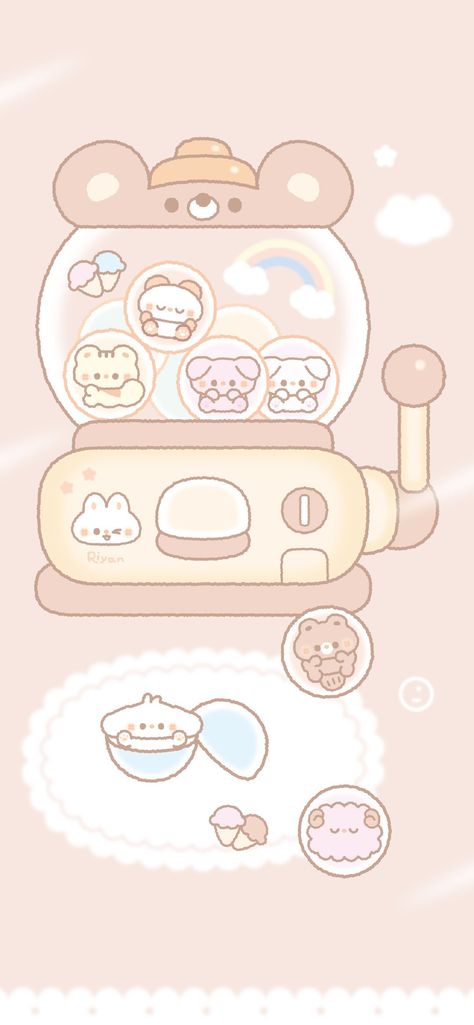 I Phn Wallpaper, Phn Wallpaper, Background Kawaii, Kitty Background, Doodles Ideas, Theme Wallpaper, Claw Machine, Easy Paper Crafts Diy, Vending Machines