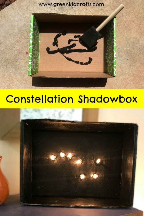 Build a simple circuit to light up a constellation shadow box! Cool science projects for kids. Constellation Model Project, Constellation Science Project, Constellation Project Ideas, 3d Constellation Project, Astronomy Science Fair Projects, Constellation Projects For Kids, Constellation Crafts, Constellation Project, Cheap Summer Activities For Kids