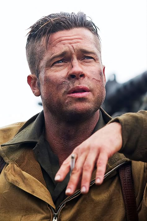 Brad Pitt Fury Haircut, Fury Haircut, Brad Pitt Fury, Fury 2014, Fury Movie, Brad Pitt Haircut, Brad Pitt Movies, Military Haircut, Best Action Movies