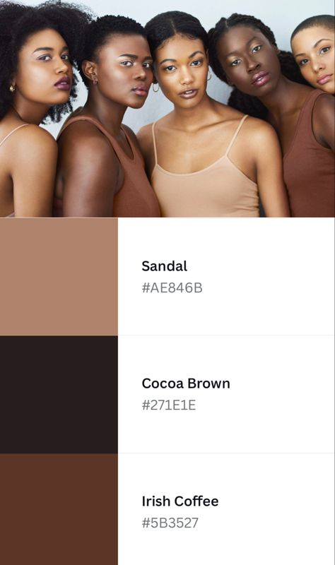 Melanin Color Palette, Skin Color Palette, Cocoa Brown, Color Grading, Snow Leopard, Black People, Skin Color, Color Palettes, Cocoa