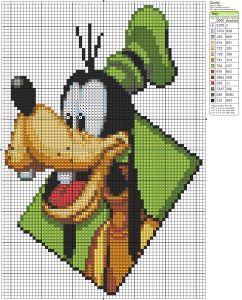 Dingo Disney, Disney Cross Stitch Patterns, Cross Stitch For Kids, Disney Cross Stitch, Stitch Cartoon, Beaded Cross Stitch, Cross Stitch Patterns Free, Free Cross Stitch, Disney Stitch