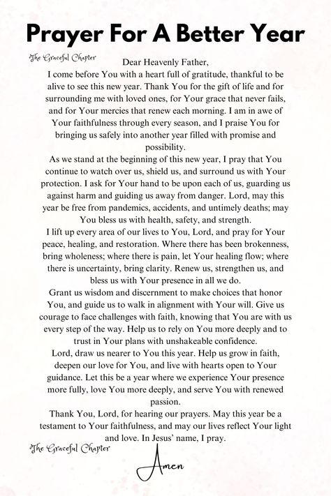 Prayer For A Better Year New Year Prayer Fresh Start, Prayers For A New Year, Prayers For 2025, New Year Prayer 2025, New Year Prayers Spiritual, Prayer For New Year, 3am Prayers, New Year Prayers, Prayer For The New Year