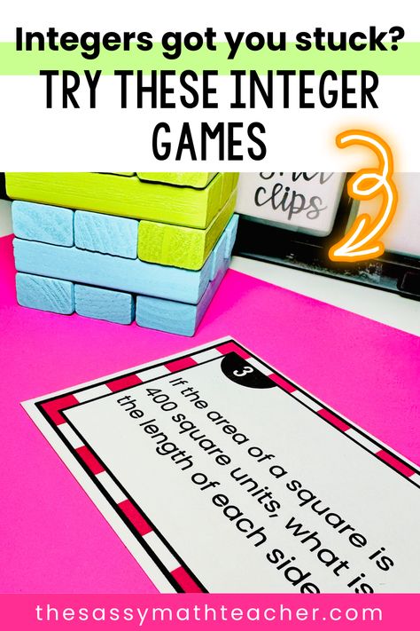 integer-games Integer Games, Integers Activities, Teaching Integers, Math Integers, Integer Operations, Operation Game, Teaching Game, Class Games, Games Ideas