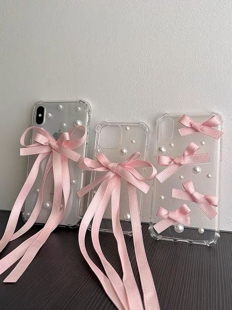 Enhypen Jewelry, Girly Korean, Pink White Aesthetic, Aesthetic Ribbon, Bows Clipart, Lila Party, Hello Kitty Phone, Diy Phone Case Design, Hello Kitty Phone Case