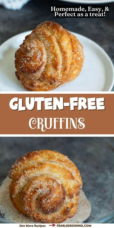 Cruffins Recipe, Glutenfri Baking, Gluten Free Pastry, Gf Breakfast, Pain Sans Gluten, Gluten Free Breads, Food Gluten Free, Gf Baking, Gluten Free Bakery