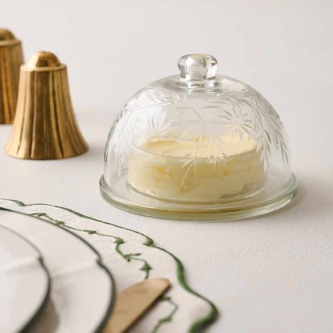 Vivian Cut Glass Butter Dish Cute Butter Dish, Fancy Butter, Glass Butter Dish, Magnolia Journal, Butter Keeper, Garlic Herb Butter, List Notebook, Host Dinner Party, Compound Butter