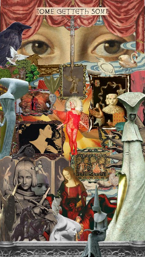 Just kept adding shit to it tbh #collage #fantasy #fantasycore #storybook #medieval #historical #ladygaga #renaissance #renaissanceaesthetic #statue #fairycore #fairy #fairycore #eyes Baroque Collage, Baroque Period, Fairycore Fairy, Fairy Core, Collage Art, Period, Statue, Collage, Quick Saves