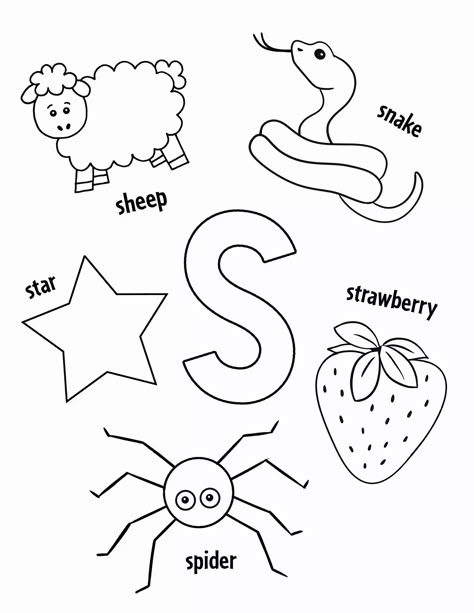 Preschool Letter S Crafts, Prek Letter Worksheets, Letter A Printables Free Preschool, Preschool Crafts Letter A, Letter S For Preschool, Letter S Kindergarten Worksheets, S Is For Strawberry Craft Preschool, Letter S Preschool Crafts, Letter S Worksheets Kindergarten