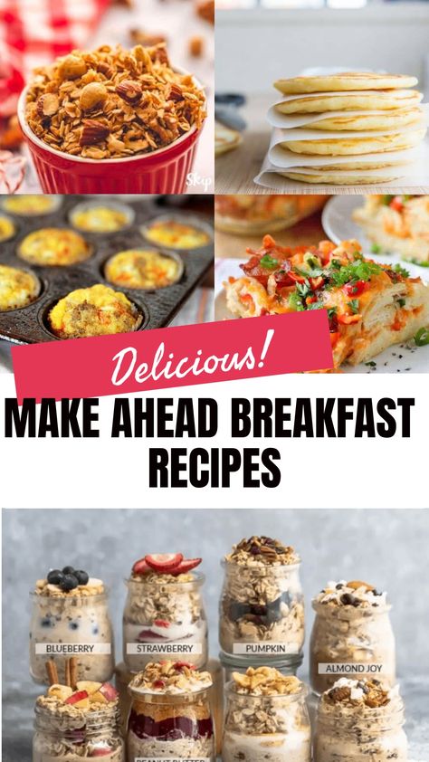 Breakfast Recipes Make Ahead, Make Ahead Breakfast Bowls, Prepare Ahead Breakfast, Make Ahead Breakfast Ideas, Breakfast On The Go Ideas, Skillet Dinner Recipes, Filling Breakfast, Breakfast On The Go, Make Ahead Breakfast