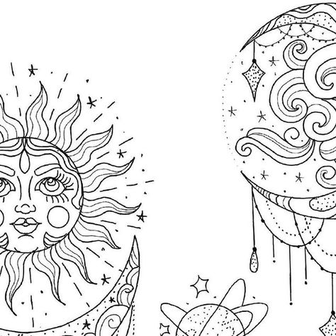 CAROLINE DERWENT on Instagram: "New designs for February booking a. A deposit is required to reserve a design. #design #drawing #tattoodesign #tattoodrawing #flash #celestial #suntattoo #moontattoo" Celestial Coloring Pages, Inktober Drawings, Celestial Art, Sun Tattoo, Inspiring Art, Design Drawing, Moon Tattoo, New Designs, Design Design