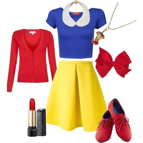 DIY Snow White Costume by brooke-gehringer, via Polyvore Diy Snow White Costume, Halloween Costume Ideas Diy, Snow White Outfits, Diy Halloween Costume Ideas, Diy Snow, Edna Mode, Snow White Costume, White Costume, Disney Inspired Fashion