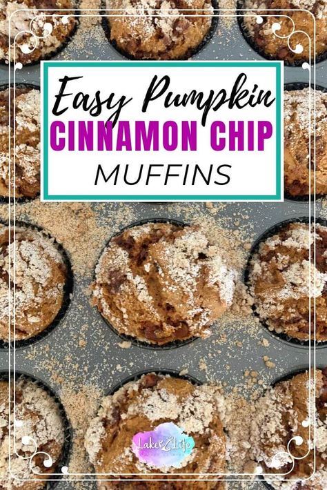 Easy Pumpkin Cinnamon Chip Muffins start with a 2 ingredient pumpkin cake mix recipe that’s super moist and delicious. The addition of a simple crumb topping and cinnamon chips takes these pumpkin spice muffins to the next level! 2 Ingredient Pumpkin Cake, Cinnamon Chip Muffins, Healthy Homemade Ranch Dressing, Quick Thanksgiving Desserts, Healthy Homemade Ranch, Pumpkin Cake Mix, Spice Cake Mix And Pumpkin, Thanksgiving Desserts Easy, Spice Muffins