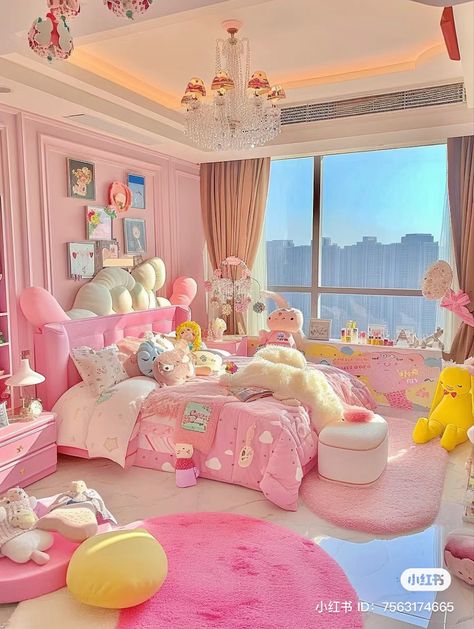 Kawaii House Interior, Kawaii Apartment Aesthetic, Kawaii House, Fun Room, Pink Room Decor, Dream Apartment Decor, Cute Bedroom Ideas, Girly Room, Room Deco