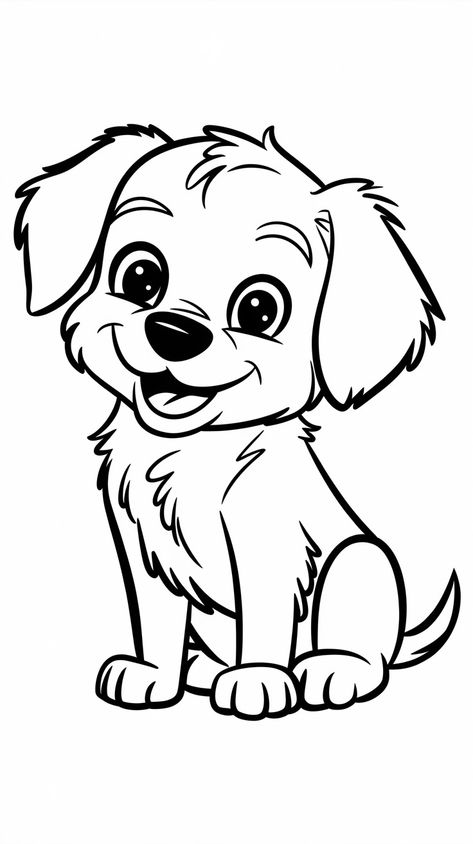 30 Puppy Coloring Pages: Adorable Fun for Little Artists - Oh La De Printable Dog Coloring Pages, Puppy Coloring Pages Free Printable, Types Of Puppies, Puppy Coloring Pages, Games Quotes, Sketches Drawing, Marker Paper, Dog Coloring Page, Calming Activities