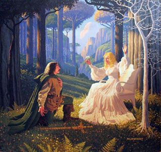 Tolkien Calendar March 1977 Gift of Galadriel, Brothers Hildebrandt Brothers Hildebrandt, Tim Hildebrandt, Greg Hildebrandt, Minas Tirith, John Howe, Tolkien Books, Tolkien Art, Frank Frazetta, Sweet Art