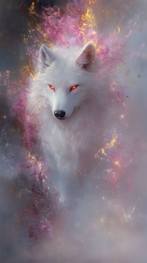 Mystical Wolf Art, Wolf Fantasy Art, Magical Wolf, Underwater Wallpaper, Pink Witch, Snow Photos, Mystical Wolf, Love Diary, Mythical Creatures Fantasy