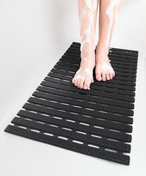 HITSLAM Bath Mat for Bathtub and Shower, 68x38 CM Bathtub Mat Non-Slip, Quick Drain Bath Tub Mat, Shower Mat with Suction Cups, Bathroom Accessories, Black : Amazon.ca: Home Shower Floor Mat, Shower And Bathtub, Bathtub Mats, Clean Bathtub, Tub Mat, Bathtub Mat, In The Bathtub, Bathroom Floor Mat, Textured Top