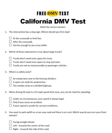 California DMV work sheet with 36 questions & answers!  #California #DMVTest #Driving #DriversLicense #Testing Dmv Test California, Dmv Questions And Answers, California Permit Test, Practice Permit Test, Driving Test Questions, Drivers Permit Test, Dmv Driving Test, Dmv Permit Test, Dmv Test