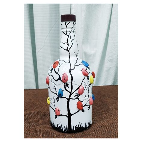 Bottle art with pista shells Pista Art And Craft, Easy Bottle Art Painting, Pista Shell Crafts On Bottles, Pista Shell Bottle Art, Bottle Art With Pista Shell, Pista Shell Crafts Ideas On Wall, Bottle Art Painted Easy Diy, Pista Shell Art, Bottle Painting Designs