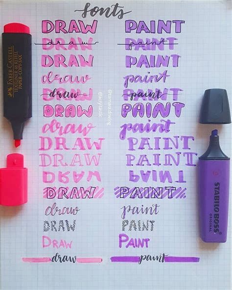 Bullet Journal Titles, Bullet Journal Headers, Bullet Journal Font, Journal Fonts, Bullet Journal Banner, Bullet Journal Notes, Highlighter Pen, Bullet Journal Aesthetic, Notes Inspiration