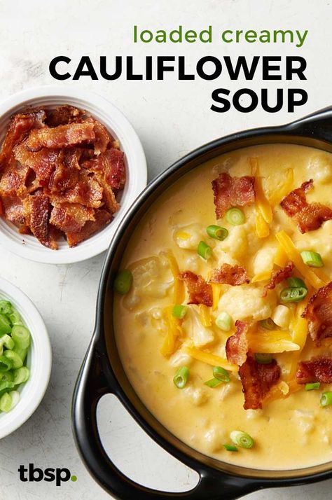 Keto Potato Soup With Cauliflower, Cauliflower Baked Potato Soup, Cauliflower Potato Soup Crockpot, Creamy Califlour Soup, Cauliflower Potato Cheese Soup, Creamy Cauliflower Soup With Bacon, Loaded Cauliflower Soup Crockpot, Keto Baked Potato Soup, Creamy Potato Cauliflower Soup