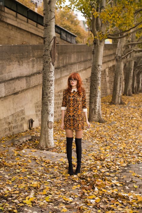 in love of this dress ! Louise Ebel, Miss Patina, Dress Miss, Tara Jarmon, The Times, Paris Fashion, Patina, Street Style, Boots