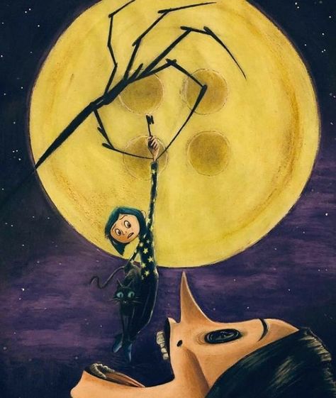 Coraline Painting, Coraline Characters, Arte Hippy, Helloween Wallpaper, Coraline Art, Coraline Aesthetic, Coraline Jones, Tim Burton Art, Arte Grunge