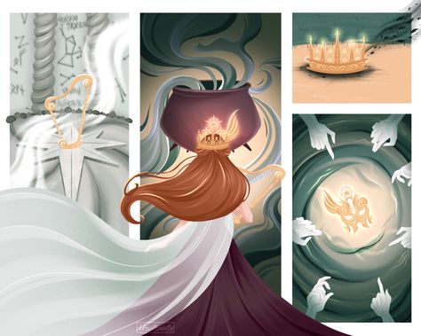 Rhys And Feyre Crown, Rhys And Feyre Paint Scene, Artworks By Rokii Feyre, Artworks By Rokii Rhysand, Pregnant Feyre And Rhysand, Raise The Dead, Roses Book, Feyre And Rhysand, Crown Of Midnight