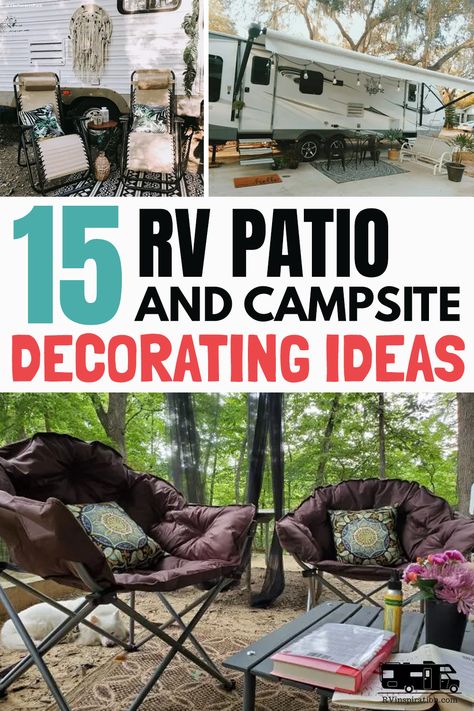 Rv Campsite Decorating Ideas, Campsite Decorating Ideas, Campsite Decorating, Campsite Setup, Rv Patio, Rv Decorating, Rv Campsite, Camping Set Up, Hummingbird Feeder