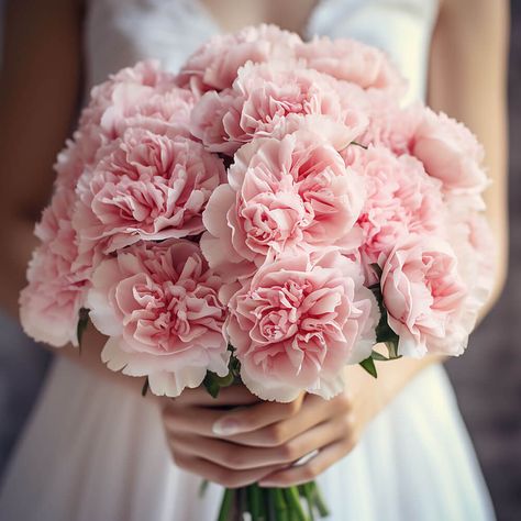 White Rose Pink Carnation Bouquet, Carnations Bridal Bouquet, Pink Carnation Bridal Bouquet, Carnation And Roses Bouquet, Pink Carnation Wedding Bouquet, Pink Bouquet Flowers Wedding, Bridal Bouquet Carnations, Carnations And Roses Bouquet, Pink Fall Flowers