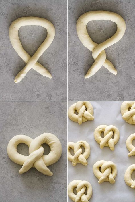 Homemade Soft Pretzels, Three Ways | girlversusdough.com @girlversusdough #girlversusdough Beer Cheese Fondue, Pretzel Shape, Homemade Soft Pretzels, Nice Recipes, Bread Shaping, Bread Art, Soft Pretzels, Game Day Food, Creative Food