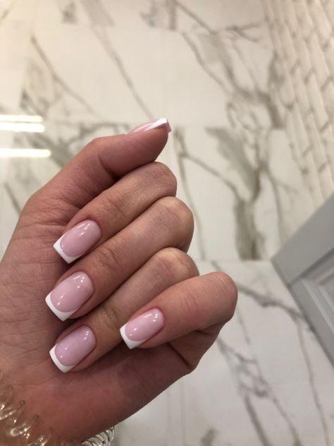 French Tips Long Square, French Manicure Nails, Edgy Nails, Simple Gel Nails, Long Acrylic Nails Coffin, Cute Gel Nails, Glam Nails, Girls Nails, Fabulous Nails