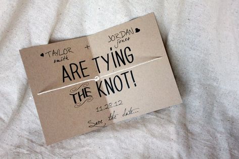 Eco Friendly Tying the knot save the date tie knot rustic | Etsy Funny Save The Dates, Rustic Wedding Save The Dates, Tie The Knot Wedding, Rustic Save The Dates, Save The Date Ideas, Beach Wedding Favors, The Wedding Date, Wedding Ties, Tying The Knot