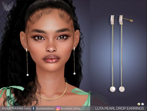 Sims 4 Cc Jewelry Earrings, Sims 4 Pearl Earrings, Nose Piercing Sims 4, Sims 4 Earring Cc, Sims Piercings, Sims Earrings, Earrings Sims 4 Cc, Sims 4 Cc Earrings, Earrings Sims 4