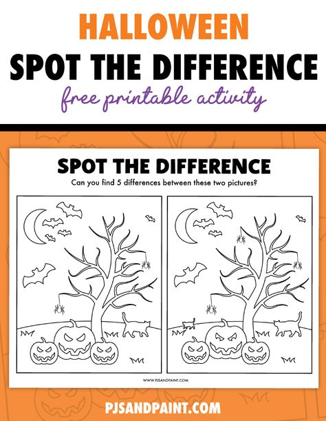 Halloween Spot The Difference, Free Bridal Shower Printables, Printable Brain Teasers, Spot The Difference Games, Room Parent, Sports Birthday Invitations, Printable Sports, Find The Difference, Brain Teasers For Kids