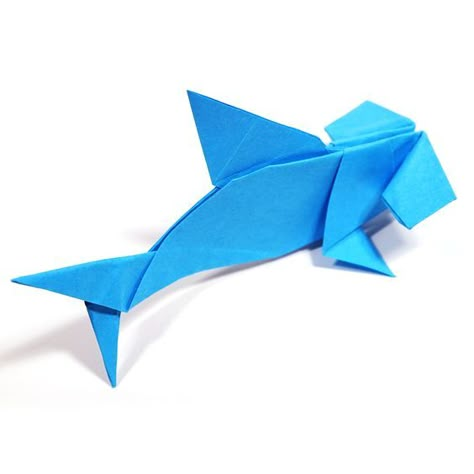 Origami Shark Tutorial, Shark Origami Easy, Diy Stingray, Origami Ideas Easy, Sea Origami, Shark Paper Craft, Origami Jellyfish, Origami Sea Creatures, Shark Origami