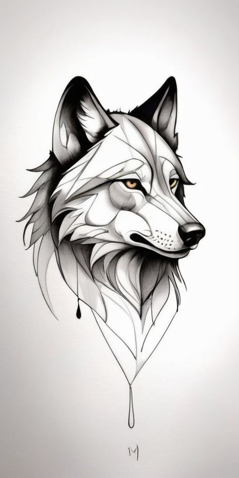 Wolf Line Art Tattoo, Wolf Line Tattoo, Wolf Face Drawing, Wolf Face Tattoo, Geometric Tattoo Leg, Howling Wolf Tattoo, Guardian Angel Tattoo Designs, Dotwork Tattoo Mandala, Mandala Wolf