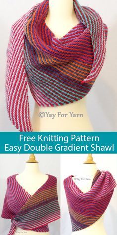 Boomerang Shawl, Knitting Terms, Striped Shawl, Freedom Life, Gradient Yarns, Boomerangs, Soft Scarf, Shawl Knitting Patterns, Shawl Patterns