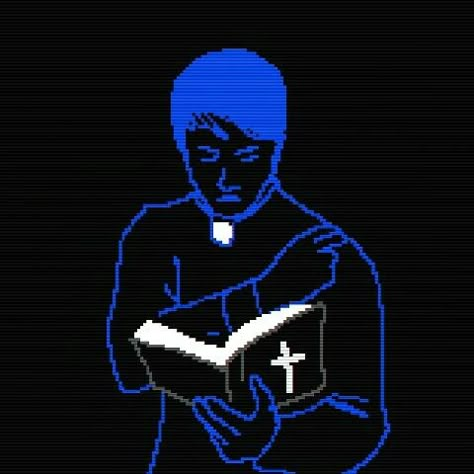 Faith Game Pfp, Faith Game Aesthetic, Faith Unholy Trinity Aesthetic, John Faith Game, Faith Video Game, Faith The Unholy Trinity John Fanart, Faith Horror Game, Faith John Ward, Faith The Unholy Trinity Pfp