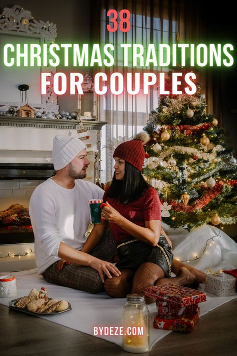 Christmas Day For Two, Couple Ideas For Christmas, Couples Traditions, Couples First Christmas Ideas, Christmas Date Night Ideas, First Christmas Married Traditions, Xmas Date Ideas, Unique Christmas Traditions, Christmas Crafts For Couples