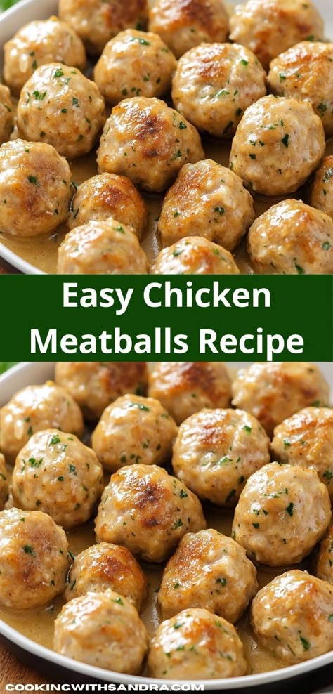 Need a healthy dinner option that your kids will actually eat? Discover these flavorful chicken meatballs that are not only simple to make but also nutritious, ensuring your family enjoys a wholesome meal together. Chicken Meatballs And Pasta Healthy, Family Dishes Dinners, Chicken Meatball Parmesan Bake, Nutritious Dinners For Family, Ground Chicken Meatballs With Gravy, Meal Prep Meatballs Healthy, Healthy Lunch Meal Prep For Picky Eaters, Mspi Recipes Dinner, Easy Meal Prep Meatballs