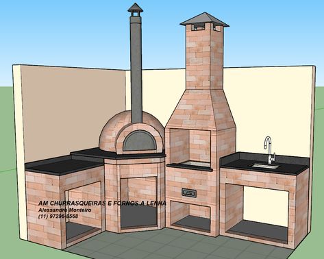 Outdoor Cooking Fireplace, Outdoor Grill Diy, Grey Farmhouse, Pizza Oven Outdoor Kitchen, Brick Bbq, Outdoor Fireplace Designs, Outdoor Kitchen Plans, Outdoor Bbq Kitchen, Backyard Fireplace