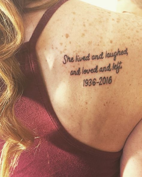 Memorial tattoo for my grandma #tattoo #grandma @jaimeburke1 on Twitter Inspiring Quote Tattoos, Tattoo Quotes For Men, Good Tattoo Quotes, Tattoo Trend, Gorgeous Tattoos, Memorial Tattoo, Memorial Tattoos, Lotus Tattoo, Hot Tattoos