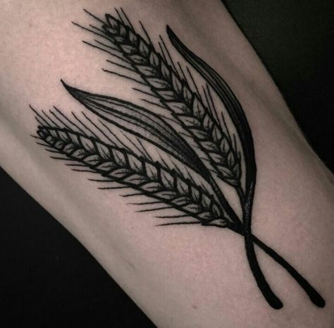 Jack Ankersen Gluten Free Tattoo, Wheat Tattoo, Tree Tat, Trad Tattoos, Funky Tattoos, Elbow Tattoos, Bad Tattoos, Free Tattoo, American Traditional Tattoo