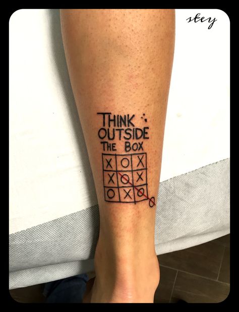 Think Outside The Box Tattoo Ideas, Think Outside The Box Tattoo, Outside The Box Tattoo, Box Tattoo Ideas, The Box Tattoo, Cloud Tattoo Sleeve, Box Tattoo, Football Tattoo, Think Tattoo