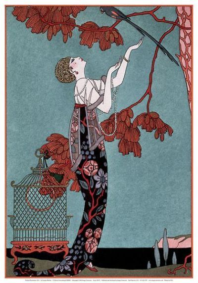 Art Deco Georges Barbier, Arte Art Deco, George Barbier, Illustration Kunst, Deco Poster, Soyut Sanat Tabloları, Illustration Vintage, Art Et Illustration, Estilo Art Deco