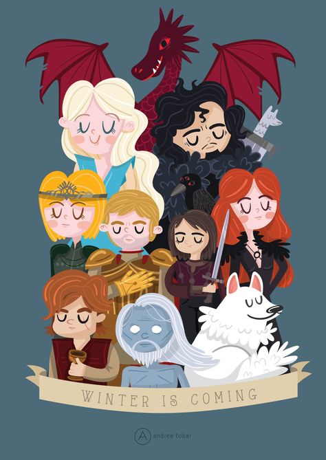 Game of Thrones illustration on Behance Game Of Thrones Art Illustration, Game Of Thrones Cartoon, Game Of Thrones Illustrations, Game Of Thrones Christmas, Got Game Of Thrones, Inspirational Illustration, Games Of Thrones, Fantasy Art Dolls, Beautiful Art Paintings