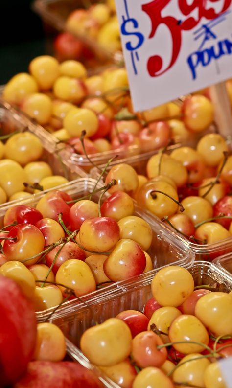 Rainier Cherries Veggie Storage, State Recipes, Rainier Cherries, Seattle Food, Wa State, State Foods, Evergreen State, Pacific Nw, Fresh Market